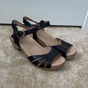 Dansko Black Strappy Sandals